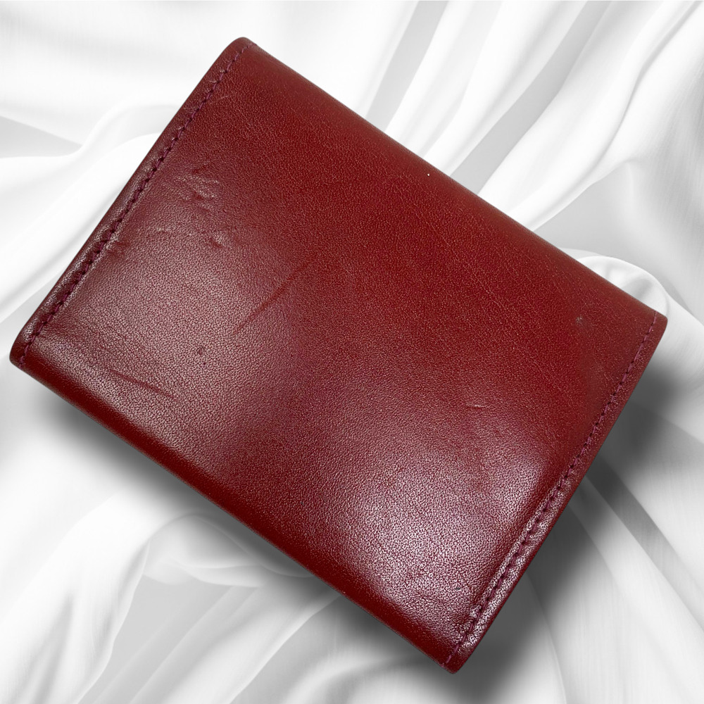 Vintage Givenchy Boutique Oxblood Leather Wallet NWT Rare Structured Mini Case - Picture 6 of 12